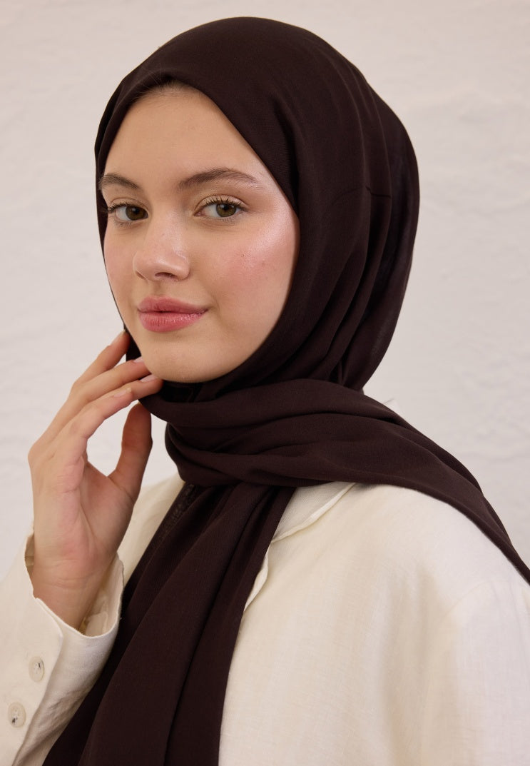 SOFT VISCOSE HIJAB HOT AUBERGINE