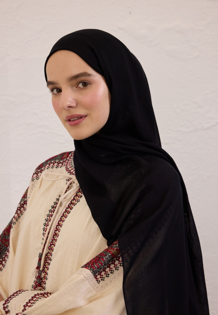 SOFT VISCOSE HIJAB BLACK