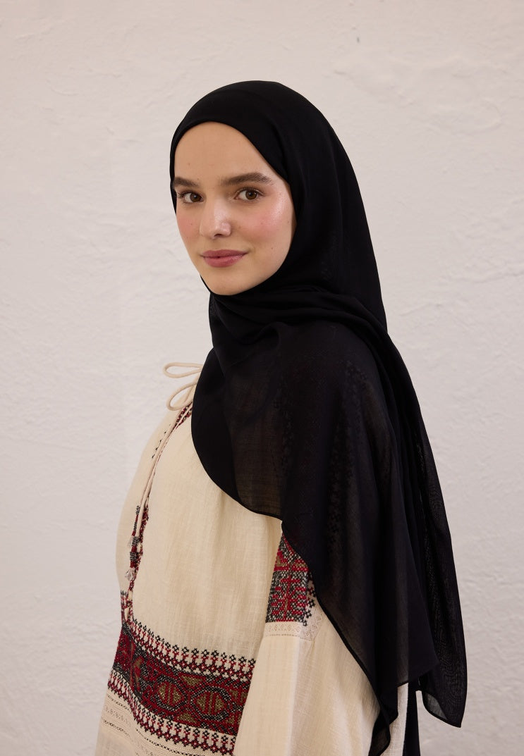 SOFT VISCOSE HIJAB BLACK