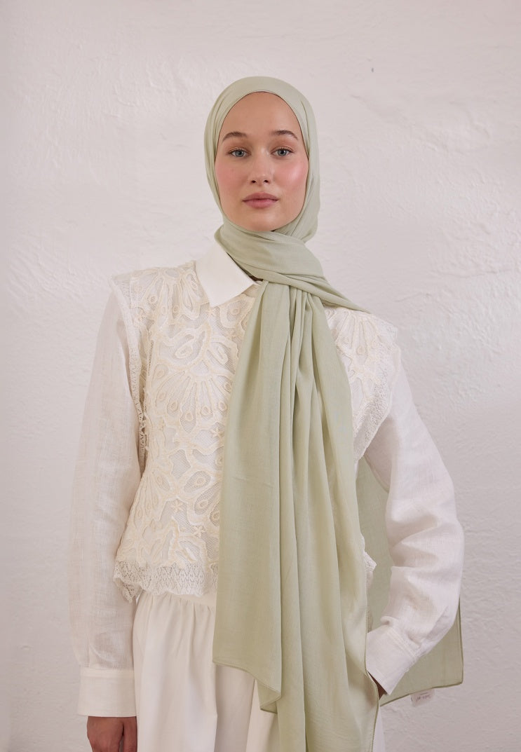 SOFT VISCOSE HIJAB SOFT GREEN
