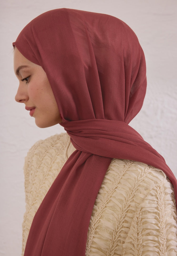 SOFT VISCOSE HIJAB VINTAGE ROSE