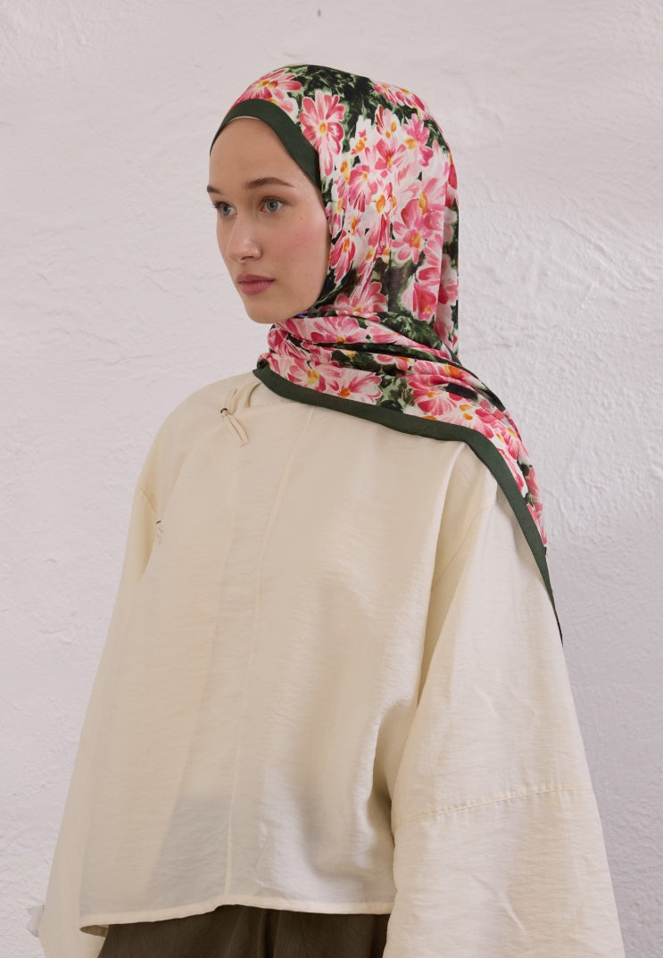 CHERRY BLOSSOM PATTERN RAMI HIJAB CACTUS