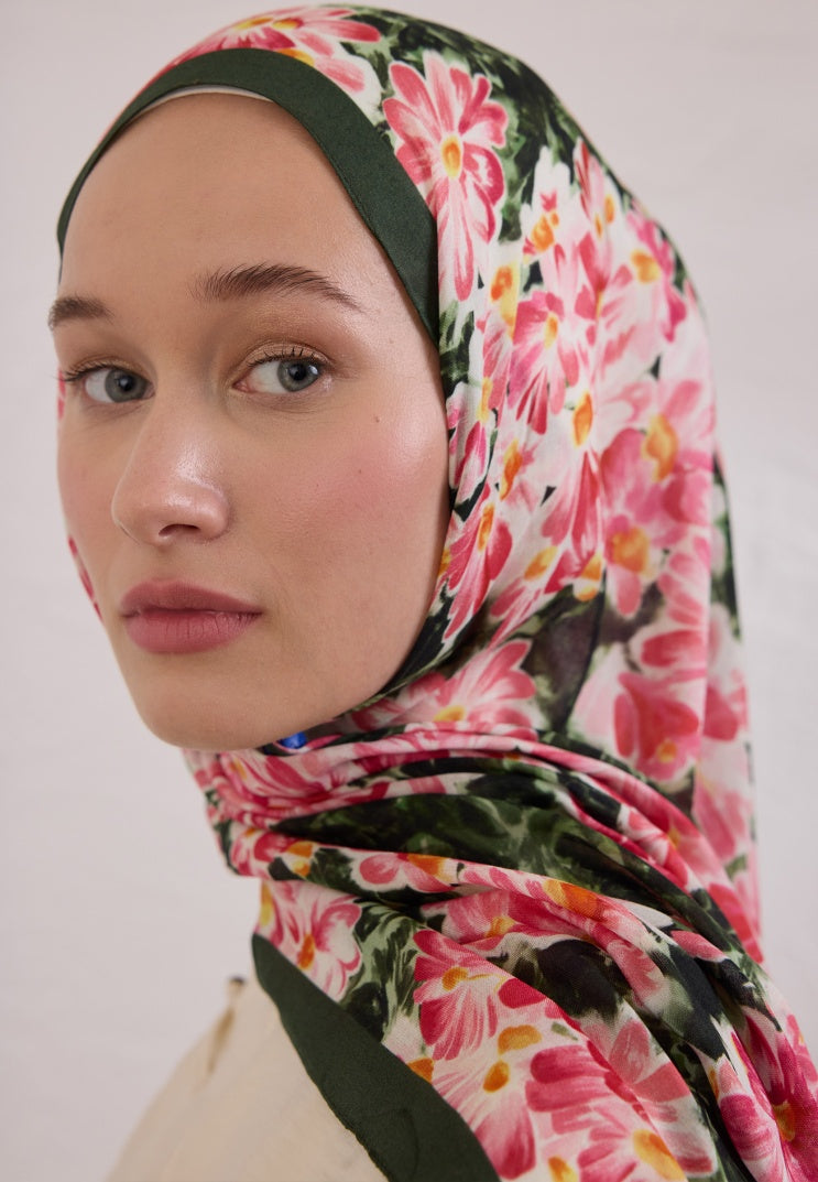 CHERRY BLOSSOM PATTERN RAMI HIJAB CACTUS