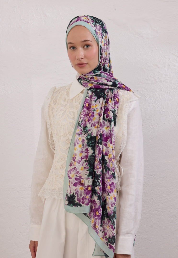 CHERRY BLOSSOM PATTERNED RAMI HIJAB WATERLILY