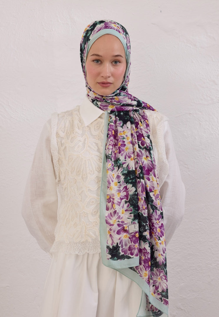 CHERRY BLOSSOM PATTERNED RAMI HIJAB WATERLILY