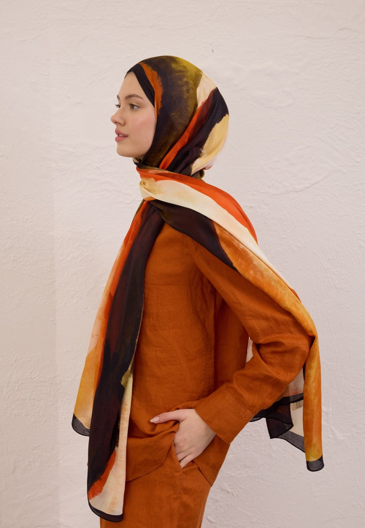 COLOR WAVES PATTERNED RAMI HIJAB DESERT