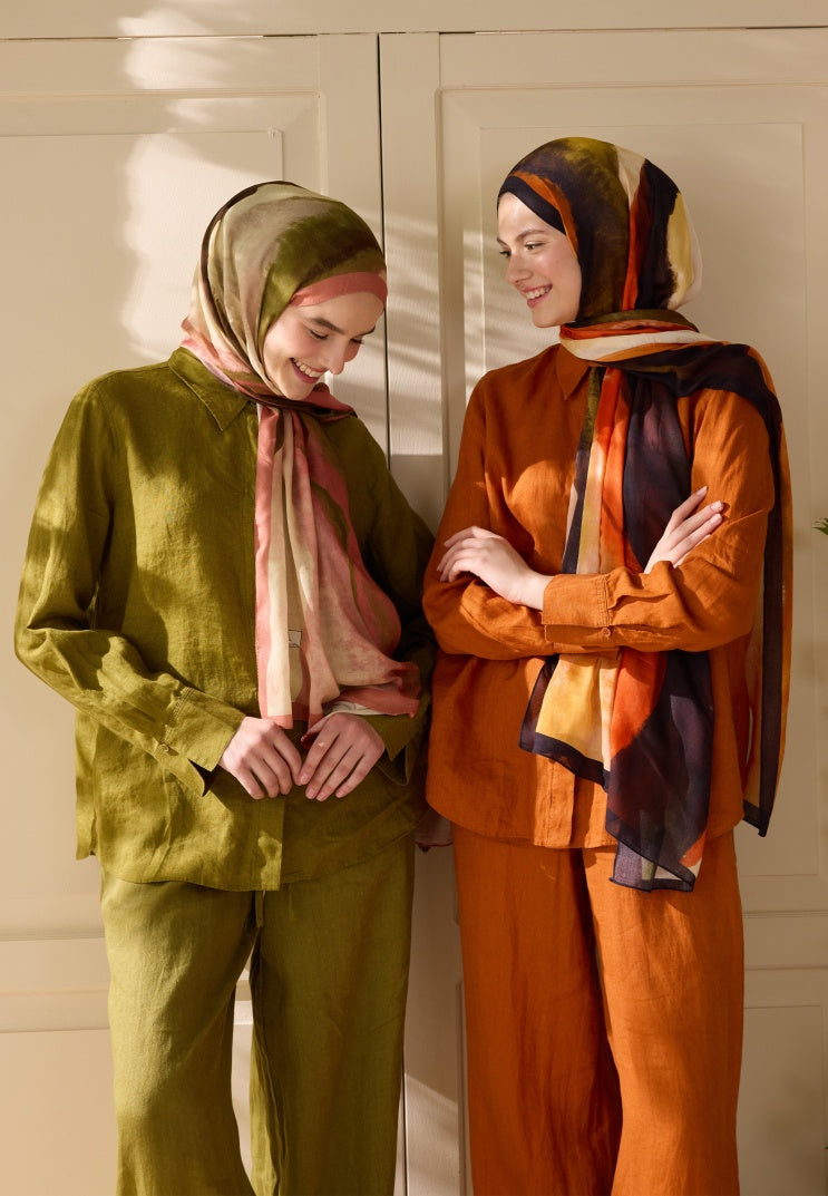 COLOR WAVES PATTERNED RAMI HIJAB DESERT