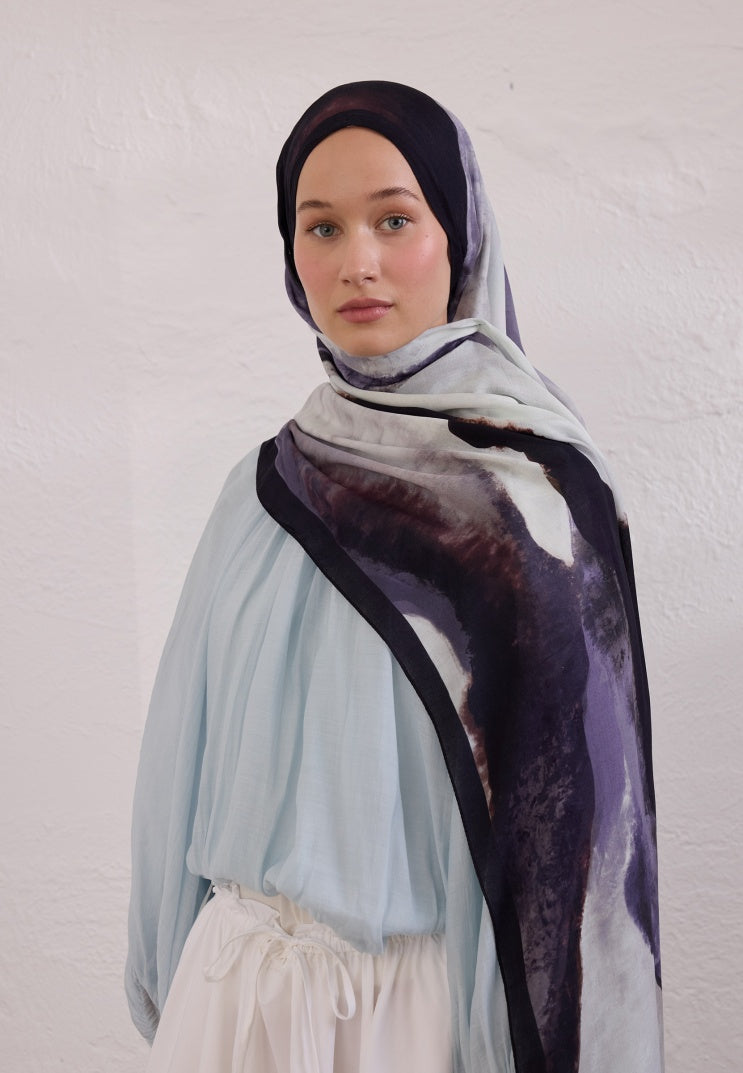 COLOR WAVES PATTERN RAMI HIJAB SMOKE
