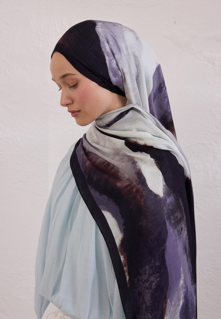 COLOR WAVES PATTERN RAMI HIJAB SMOKE