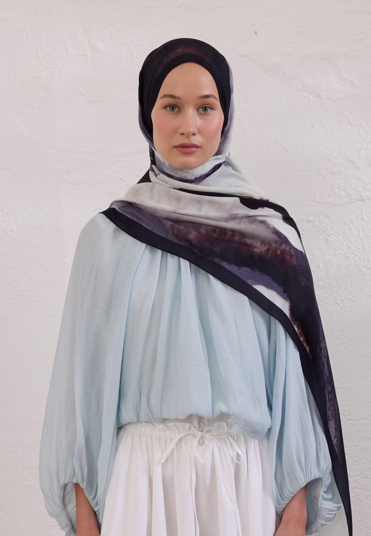 COLOR WAVES PATTERN RAMI HIJAB SMOKE