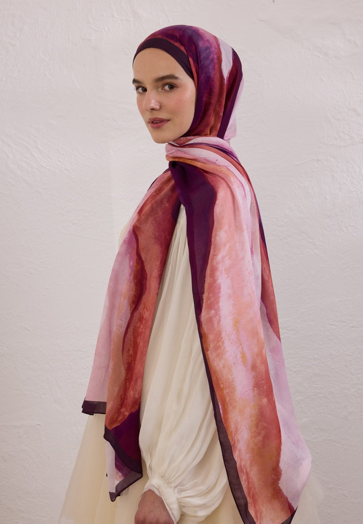 COLOR WAVES PATTERN RAMI HIJAB DAMSON