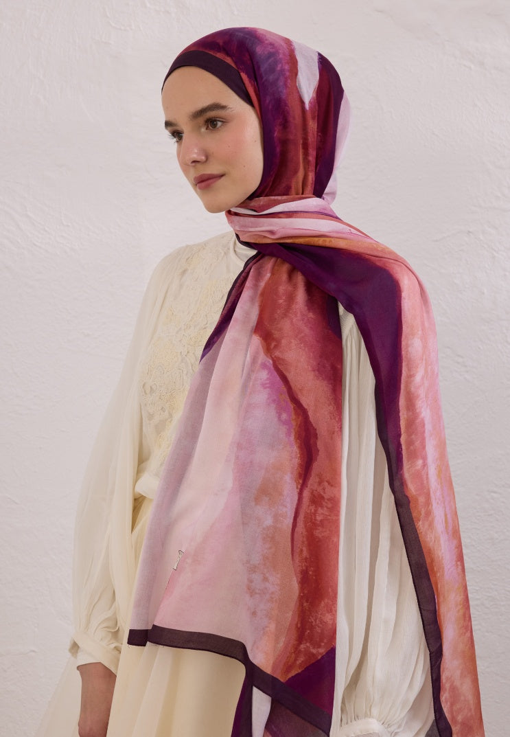 COLOR WAVES PATTERN RAMI HIJAB DAMSON