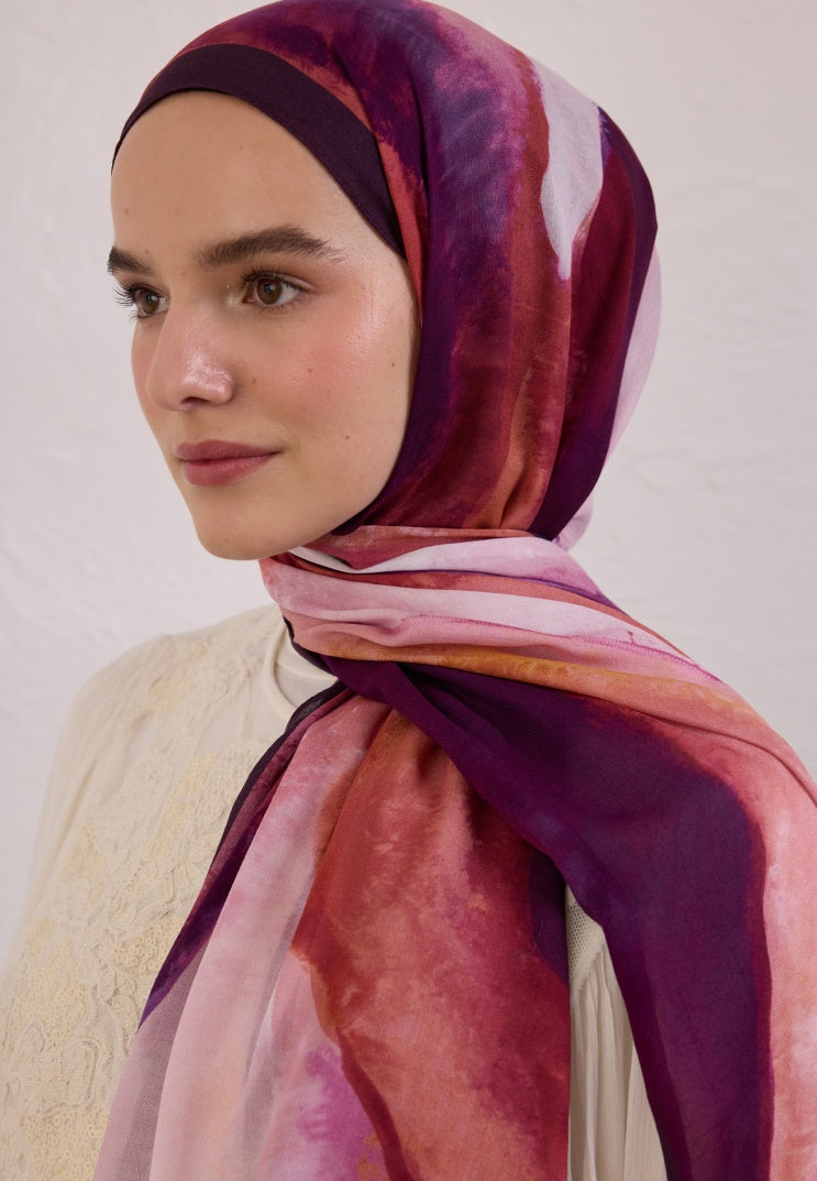 COLOR WAVES PATTERN RAMI HIJAB DAMSON