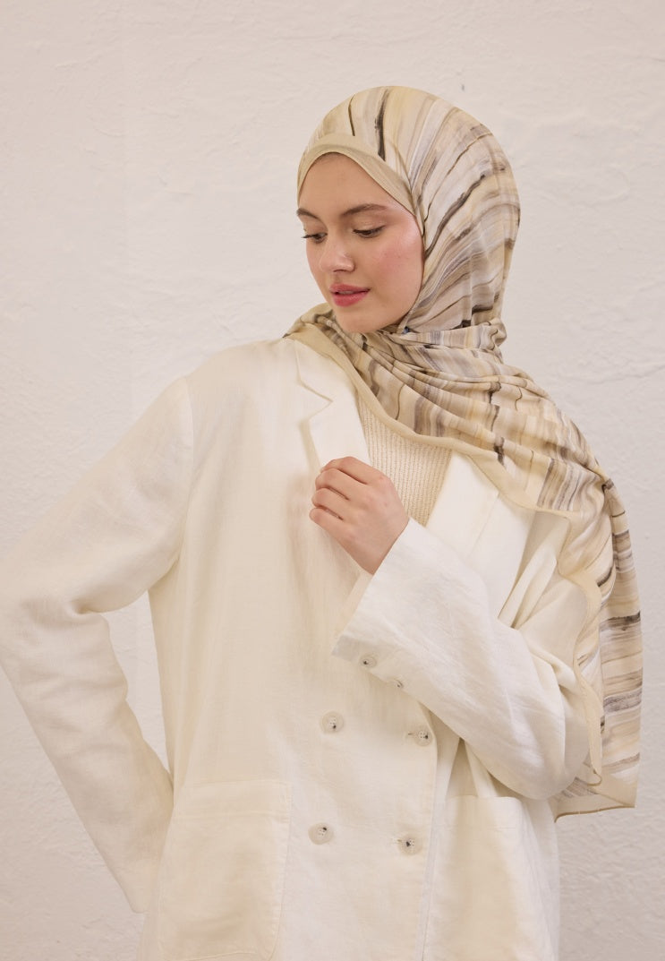 DEIA PATTERN RAMI HIJAB BEIGE