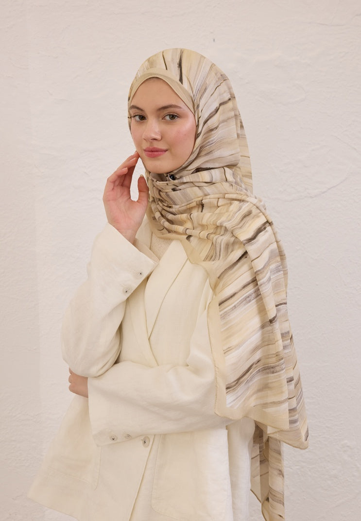 DEIA PATTERN RAMI HIJAB BEIGE
