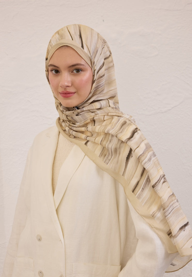 DEIA PATTERN RAMI HIJAB BEIGE