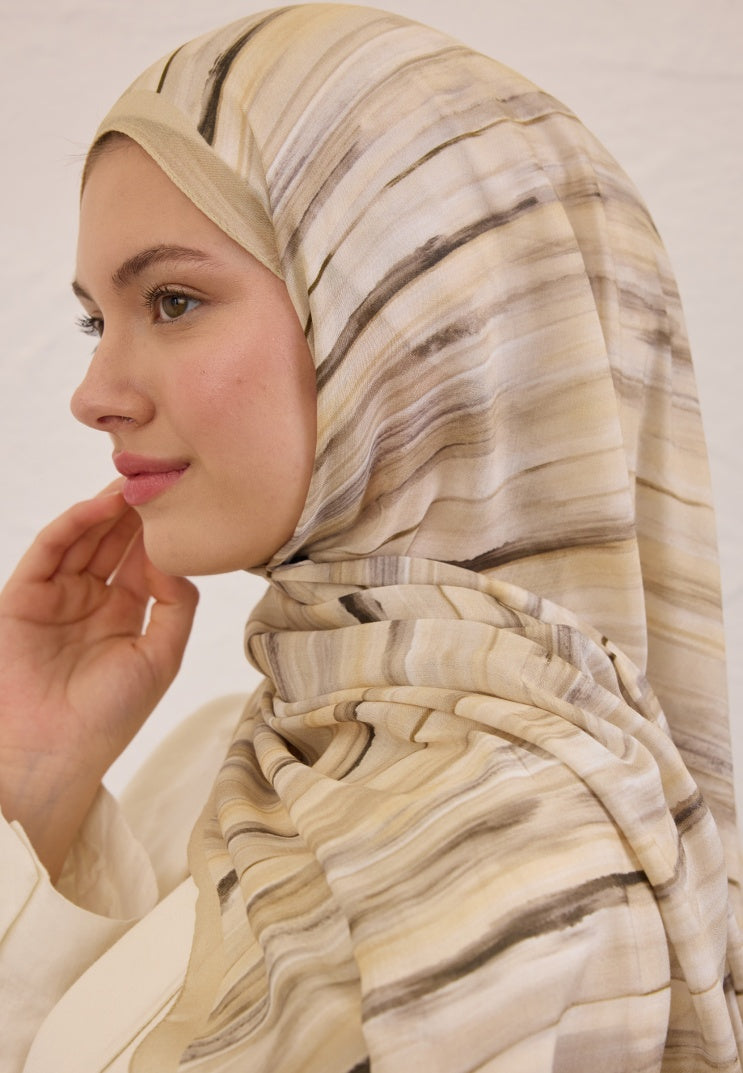 DEIA PATTERN RAMI HIJAB BEIGE