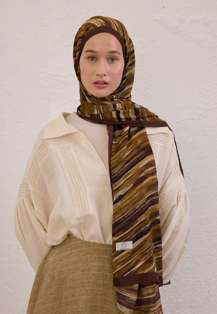 DEIA PATTERN RAMI HIJAB BROWN