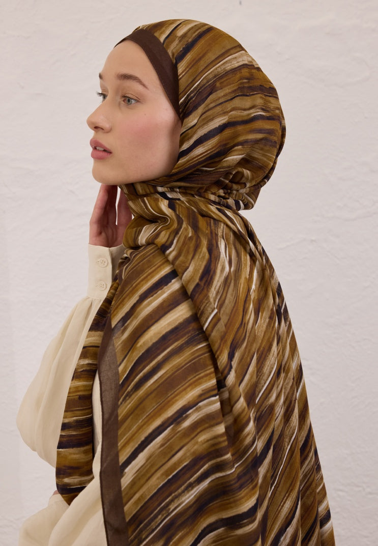 DEIA PATTERN RAMI HIJAB BROWN