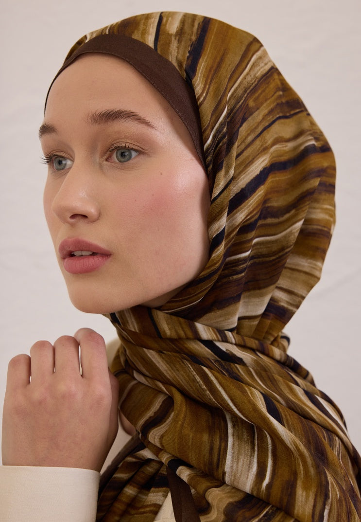 DEIA PATTERN RAMI HIJAB BROWN