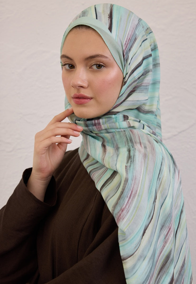 DEIA PATTERN RAMI HIJAB OCEAN