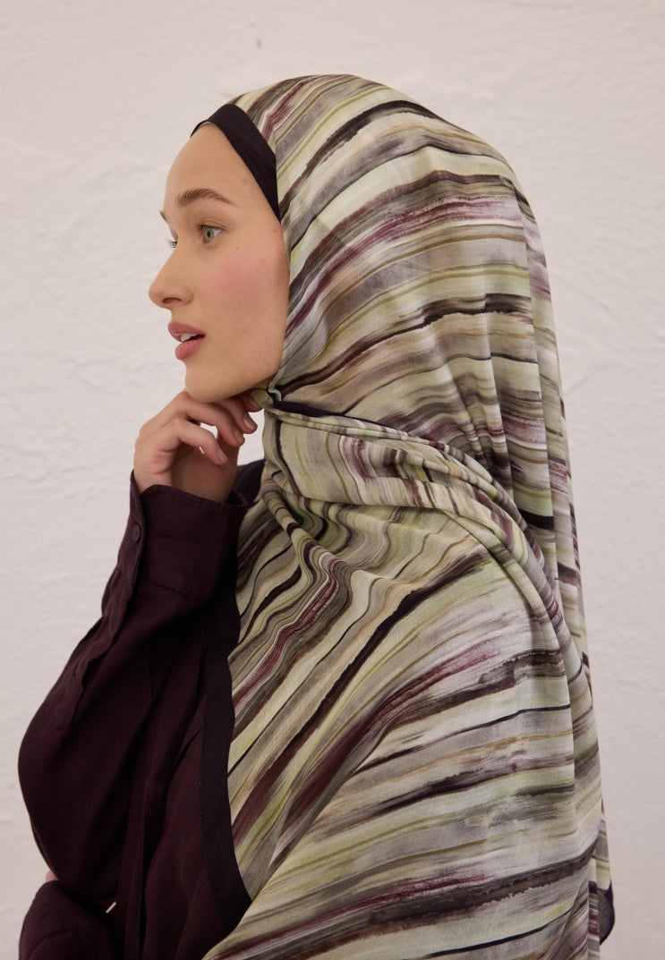 DEIA PATTERN RAMI HIJAB BLACK