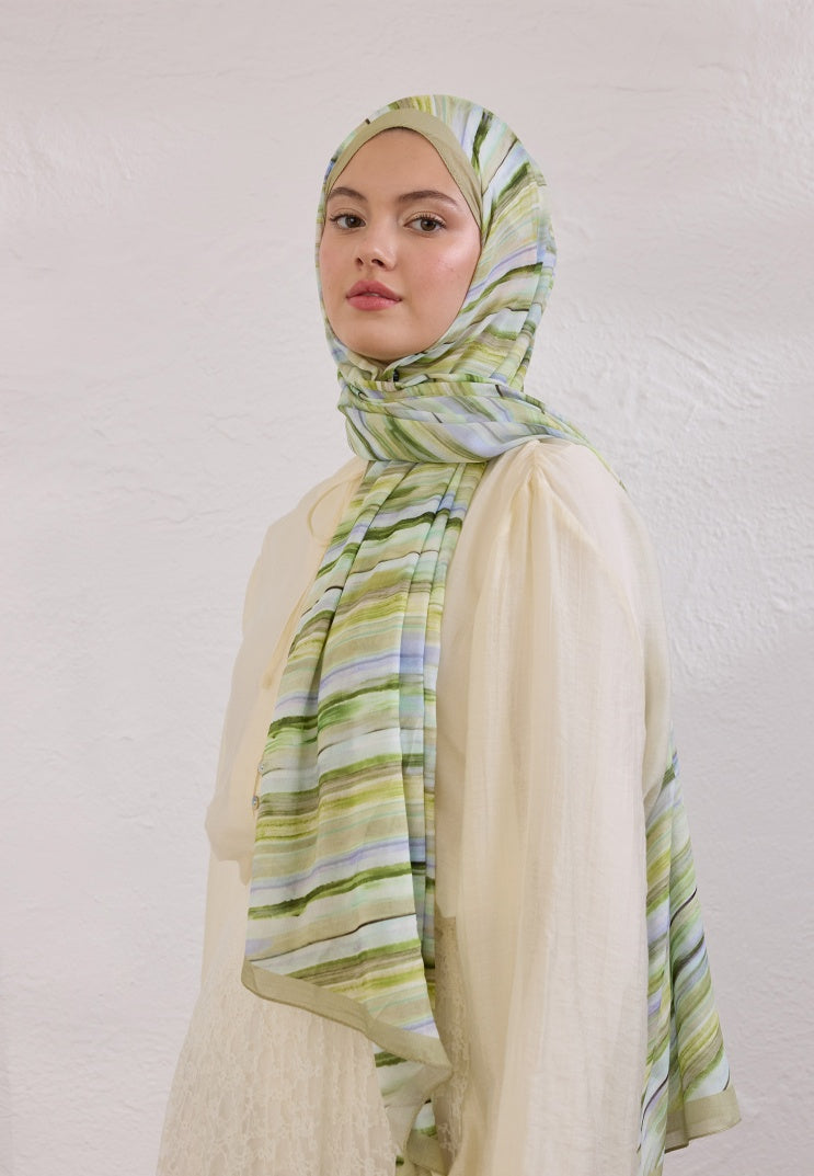 DEIA PATTERN RAMI HIJAB SAGE