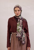 BEAUTY BLOSSOM PATTERN RAMI HIJAB PLUM ROT