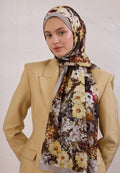 BEAUTY BLOSSOM PATTERNED RAMI HIJAB SMOKED