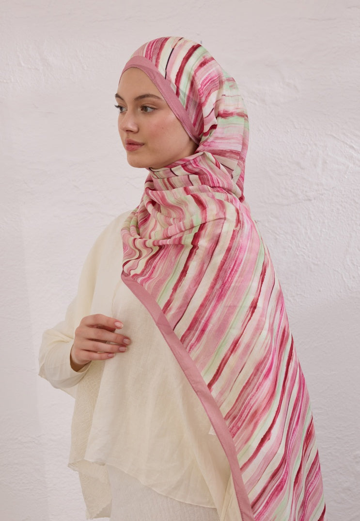 DEIA PATTERN RAMI HIJAB PINK