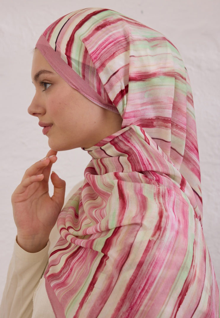 DEIA PATTERN RAMI HIJAB PINK