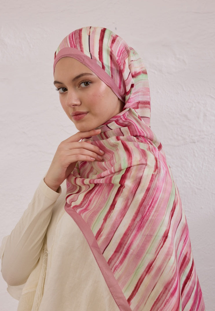 DEIA PATTERN RAMI HIJAB PINK