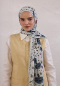 BLOOMING DAHLIA PATTERN RAMI HIJAB SOFT BLUE