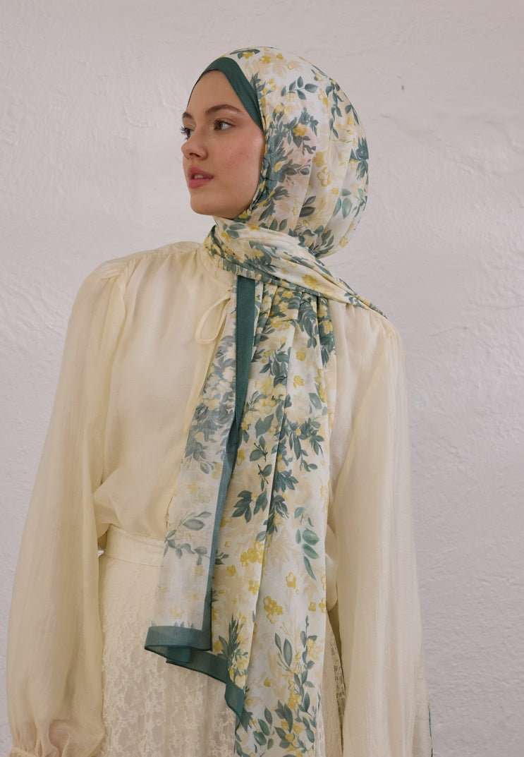 EMMETT PATTERN RAMI HIJAB DARK GREEN