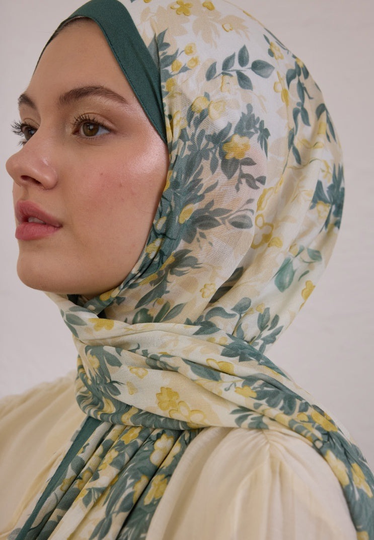 EMMETT PATTERN RAMI HIJAB DARK GREEN