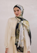 GARDENIA PATTERNED RAMI HIJAB BLACK