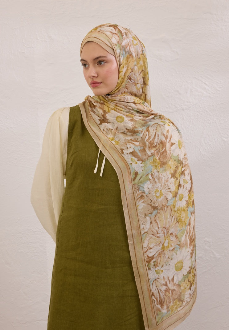 JASMINE JOY PATTERNED RAMI HIJAB BEIGE