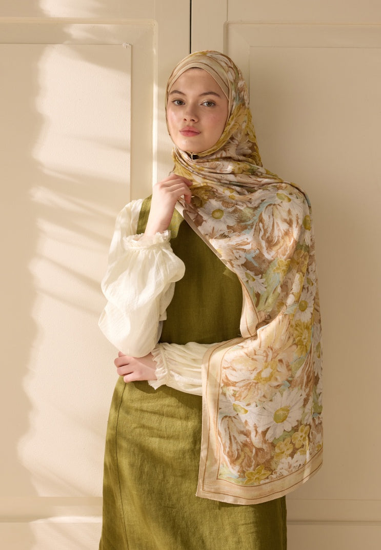 JASMINE JOY PATTERNED RAMI HIJAB BEIGE