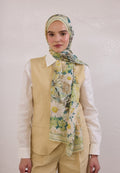 JASMINE JOY PATTERNED RAMI HIJAB SOFT GREEN