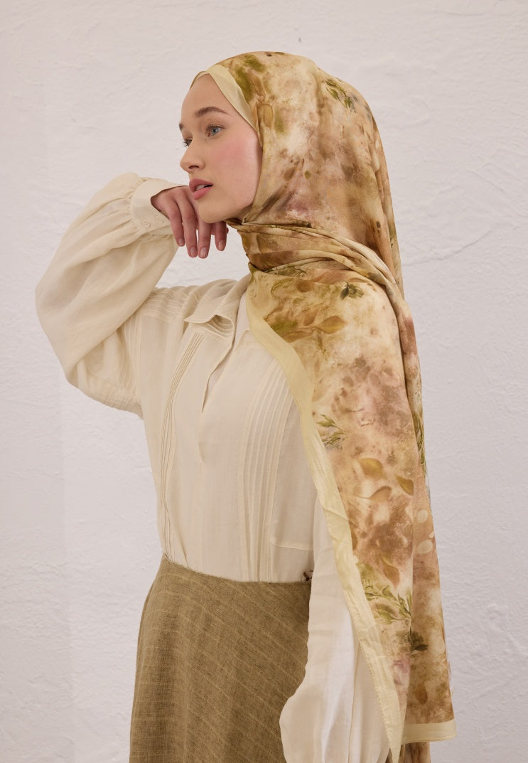 NAOMI PATTERNED RAMI HIJAB BEIGE