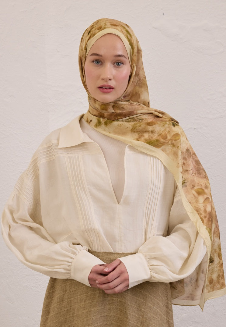 NAOMI PATTERNED RAMI HIJAB BEIGE