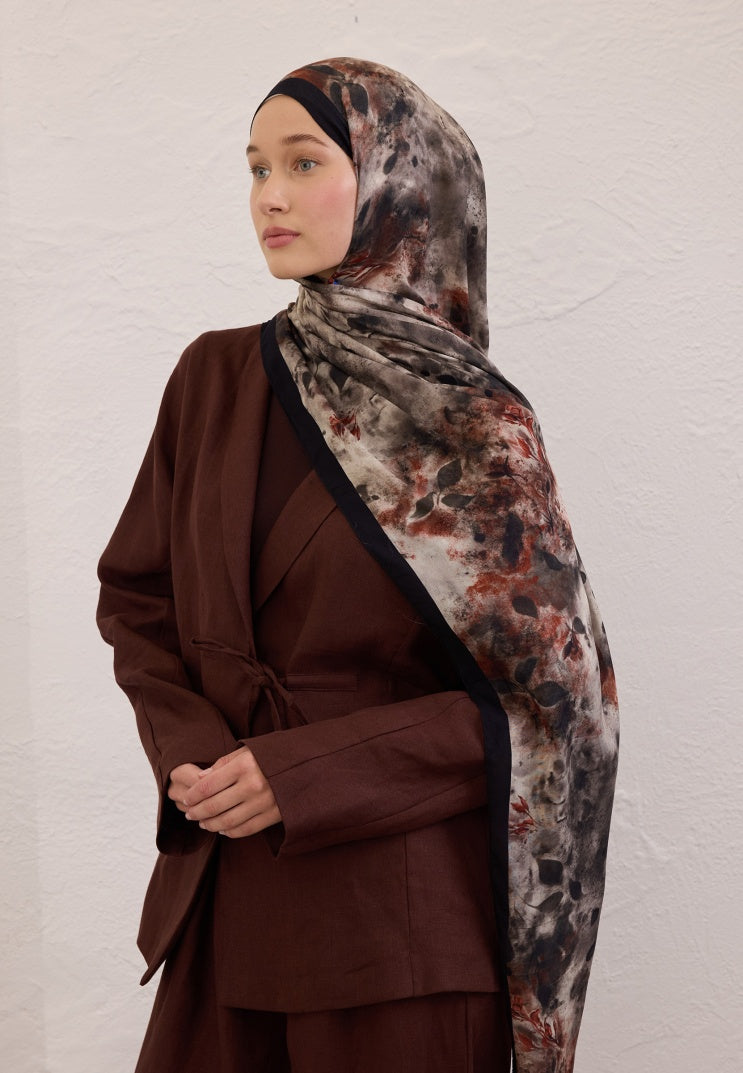 NAOMI PATTERN RAMI HIJAB BLACK