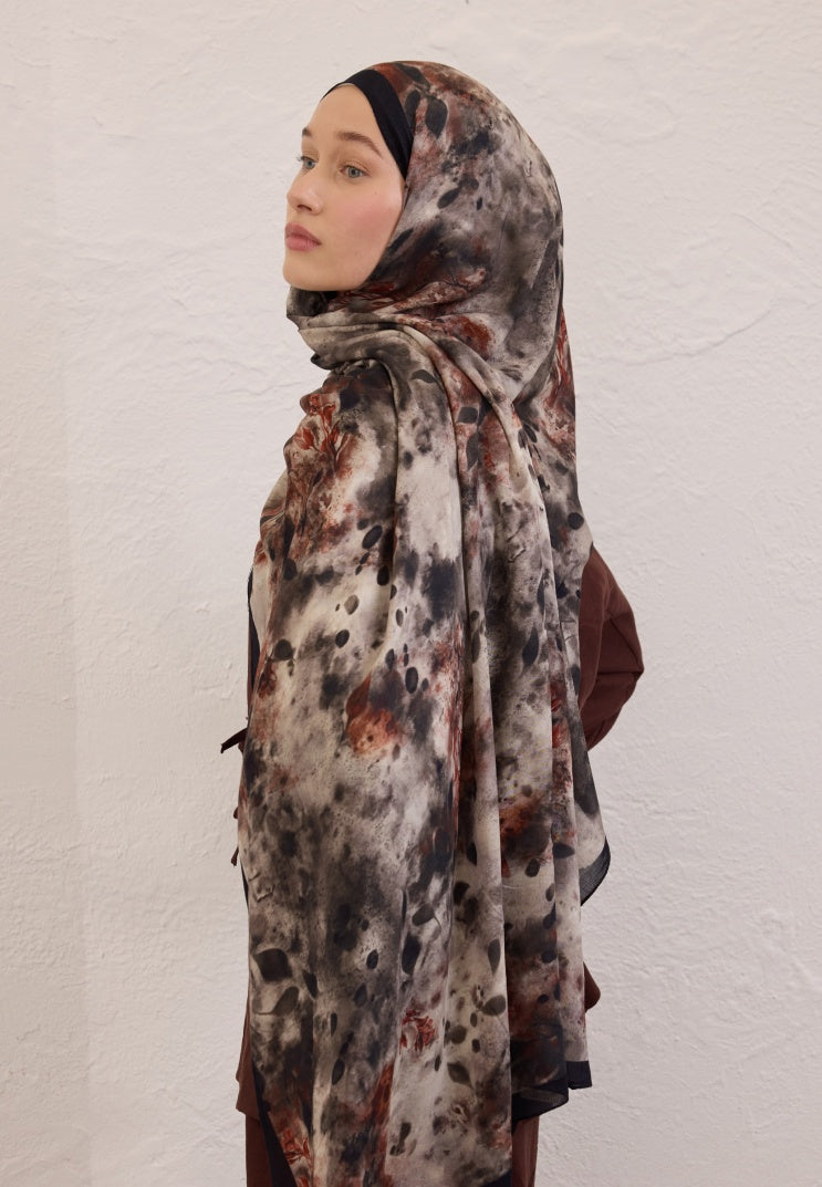 NAOMI PATTERN RAMI HIJAB BLACK