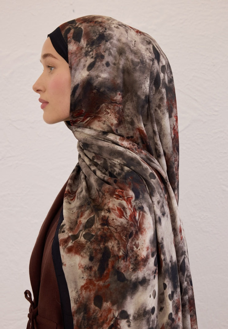 NAOMI PATTERN RAMI HIJAB BLACK