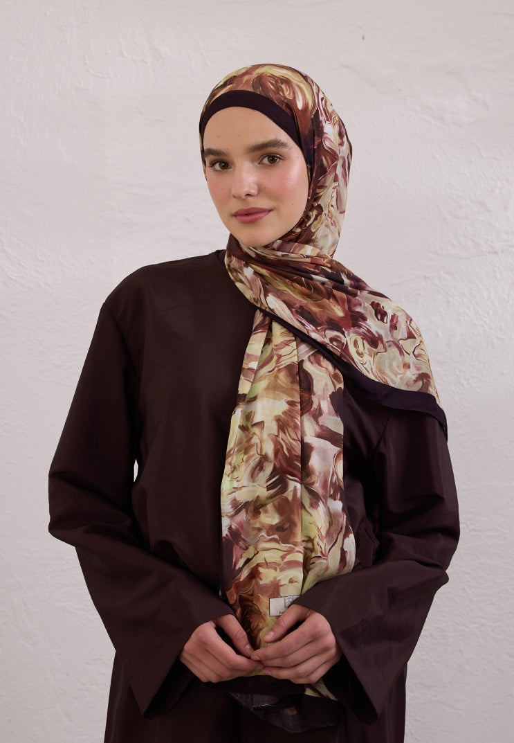 NERISSA PATTERN RAMI HIJAB BROWN