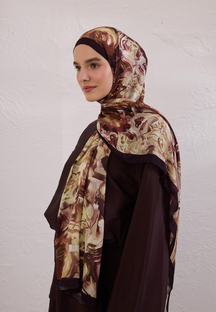 NERISSA PATTERN RAMI HIJAB BROWN