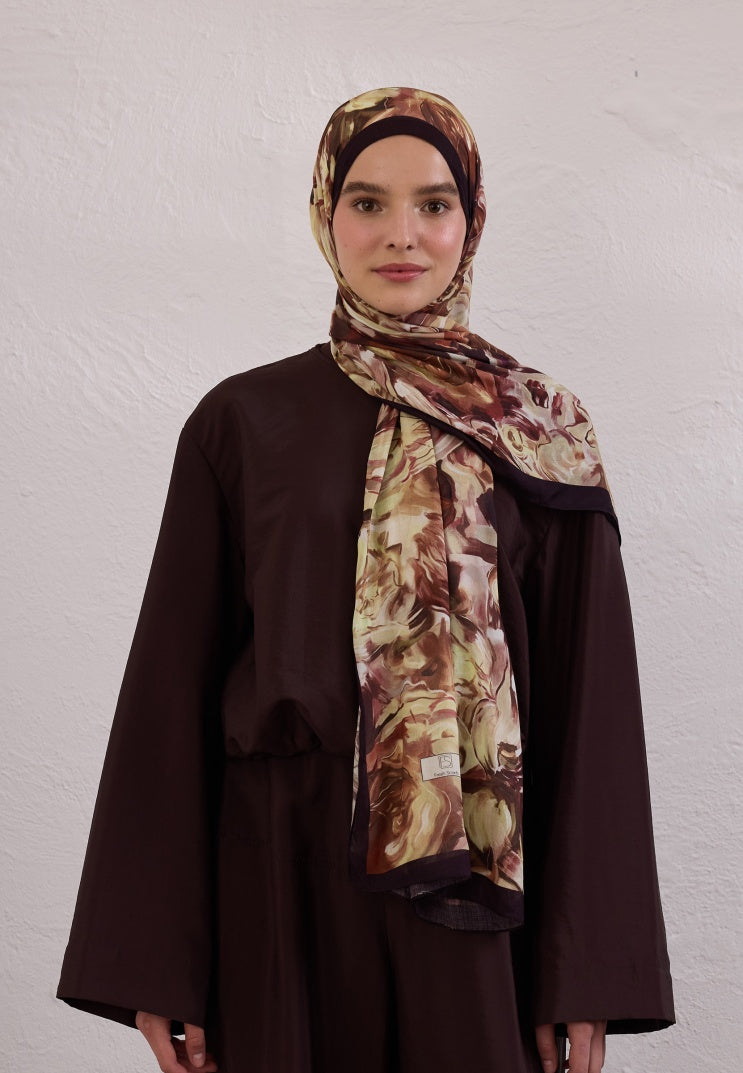 NERISSA PATTERN RAMI HIJAB BROWN