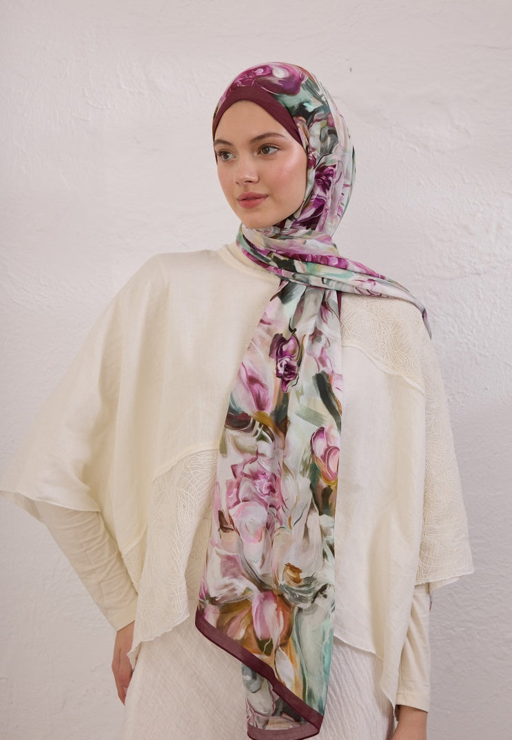 NERISSA PATTERNED RAMI HIJAB DAMSON