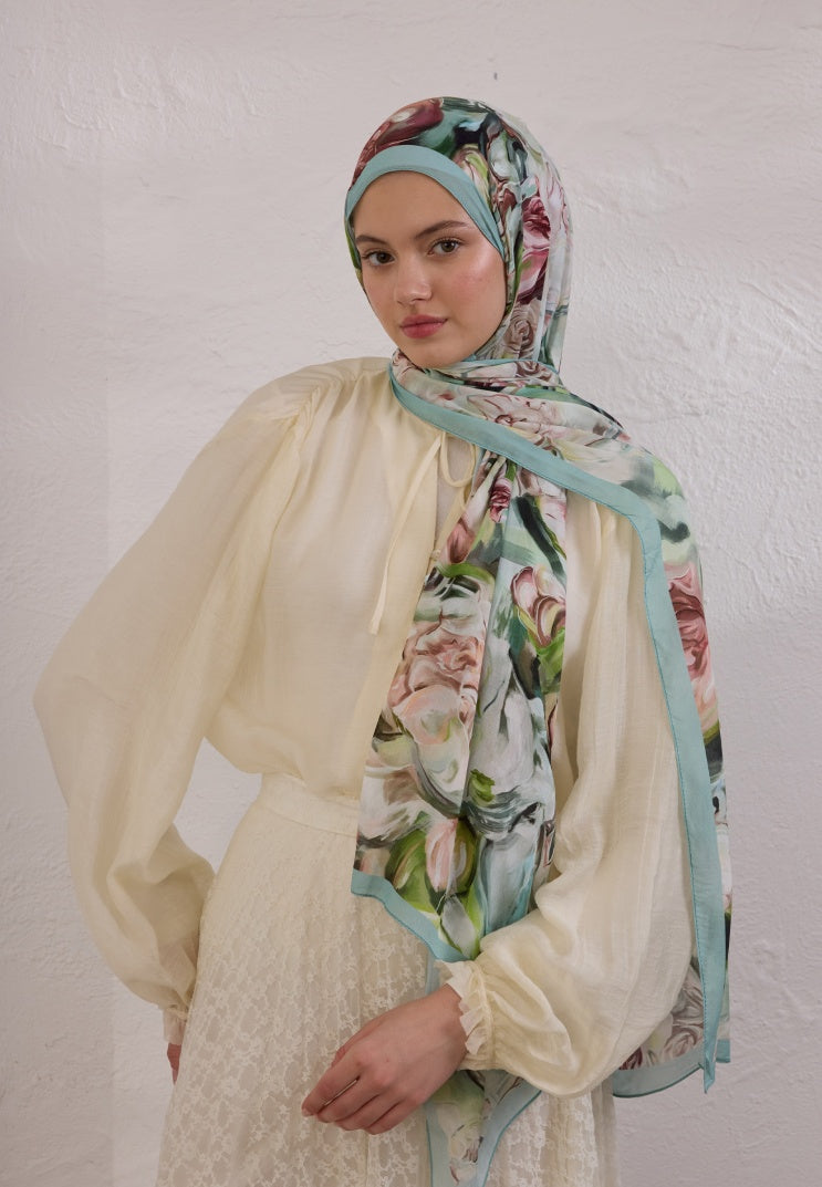 NERISSA PATTERN RAMI HIJAB OCEAN