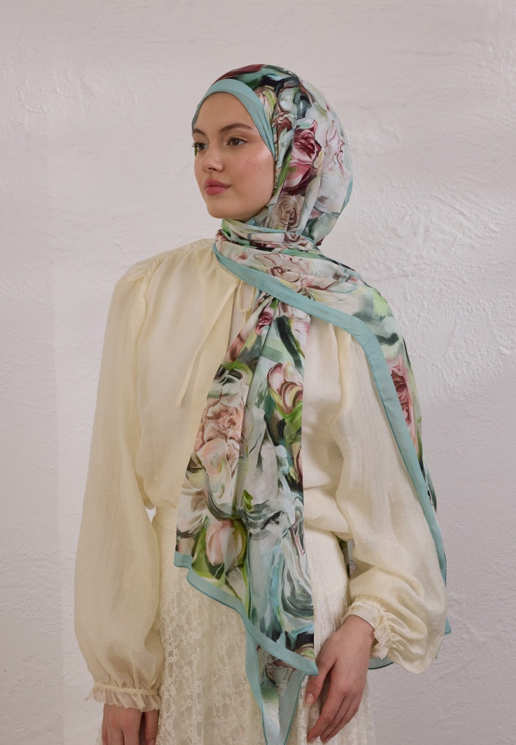 NERISSA PATTERN RAMI HIJAB OCEAN